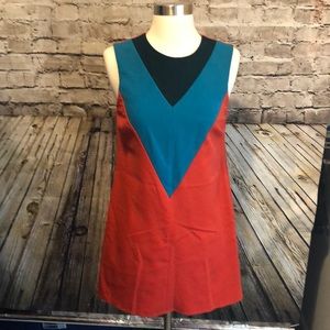 ASOS Sleeveless Dress Size US 4 Blue/Orange